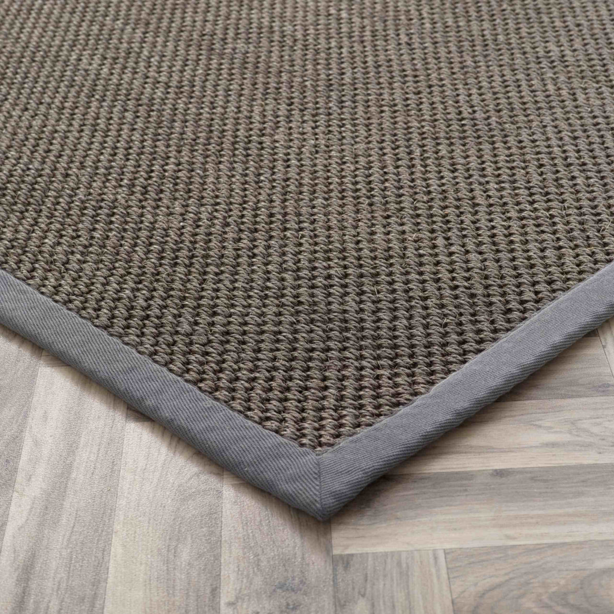 The Rugs Rugs Bordered Dark Grey Non-Slip Sisal Rug House of Isabella UK