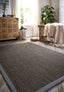 The Rugs Rugs Bordered Dark Grey Non-Slip Sisal Rug House of Isabella UK