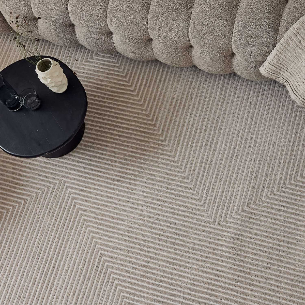 The Rugs Rugs Carmel Beige-Cream Geometric Rug | 6050 House of Isabella UK