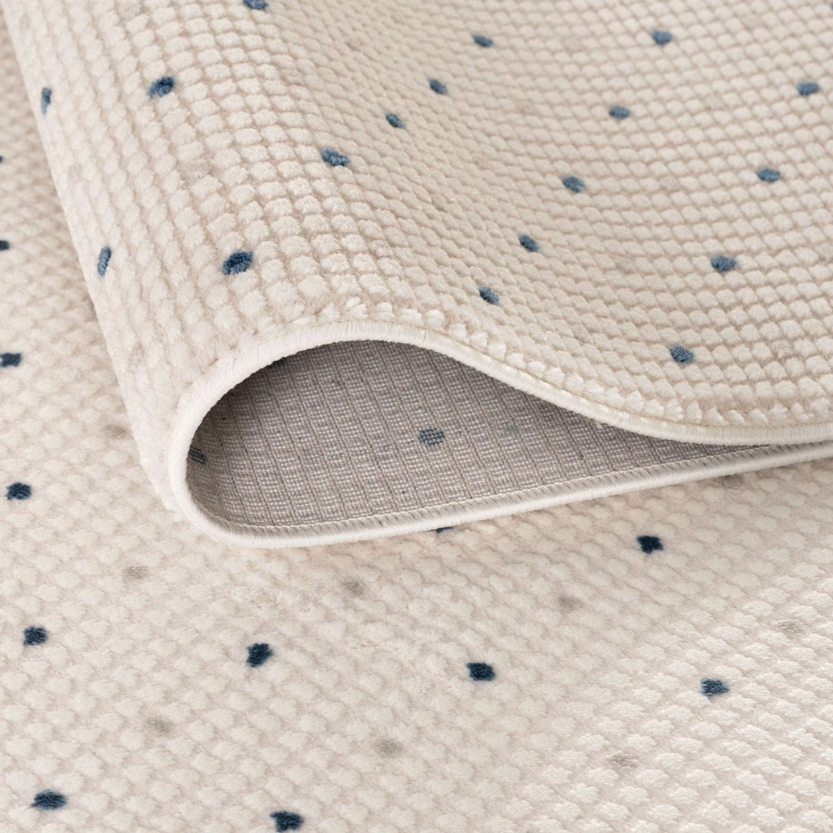The Rugs Rugs Carmel Cream-Blue Dots Rug | 6080 House of Isabella UK