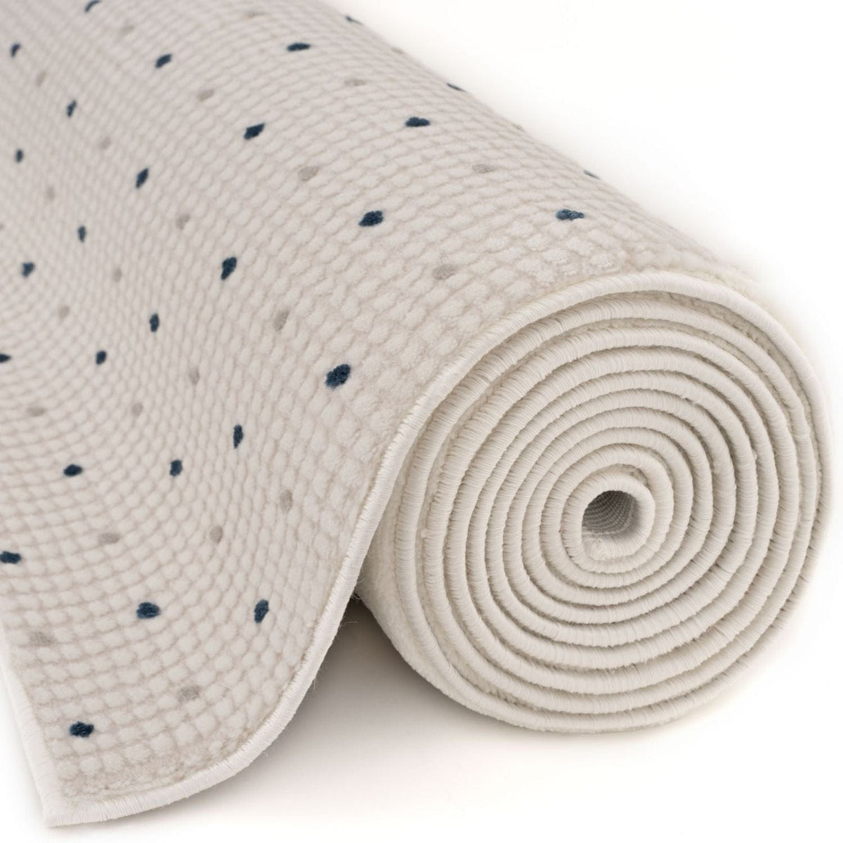 The Rugs Rugs Carmel Cream-Blue Dots Rug | 6080 House of Isabella UK