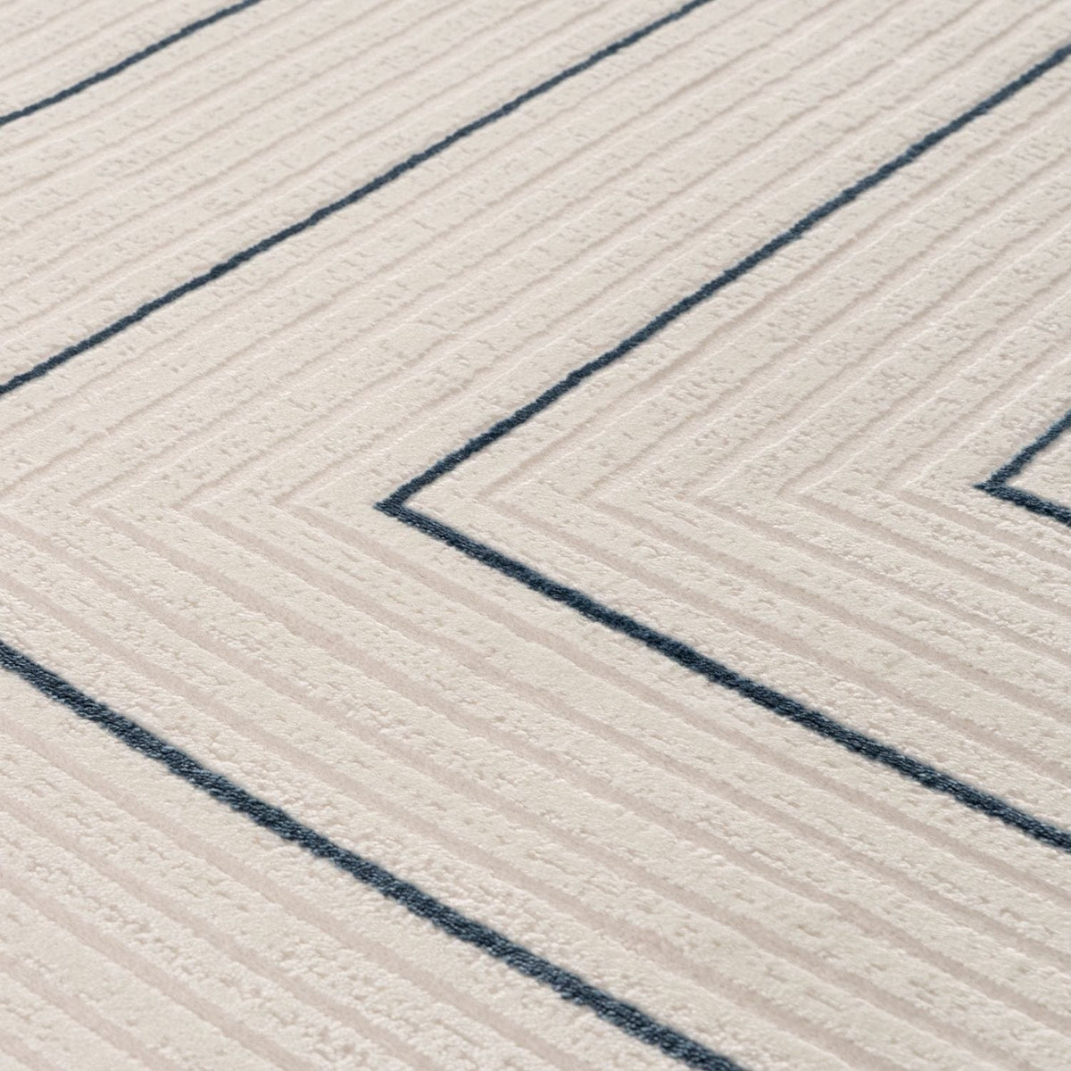 The Rugs Rugs Carmel Cream-Blue Geometric Rug | 6040 House of Isabella UK