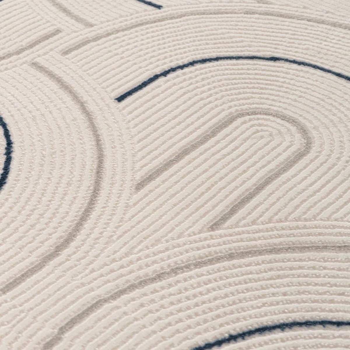 The Rugs Rugs Carmel Cream-Blue Geometric Rug | 6070 House of Isabella UK