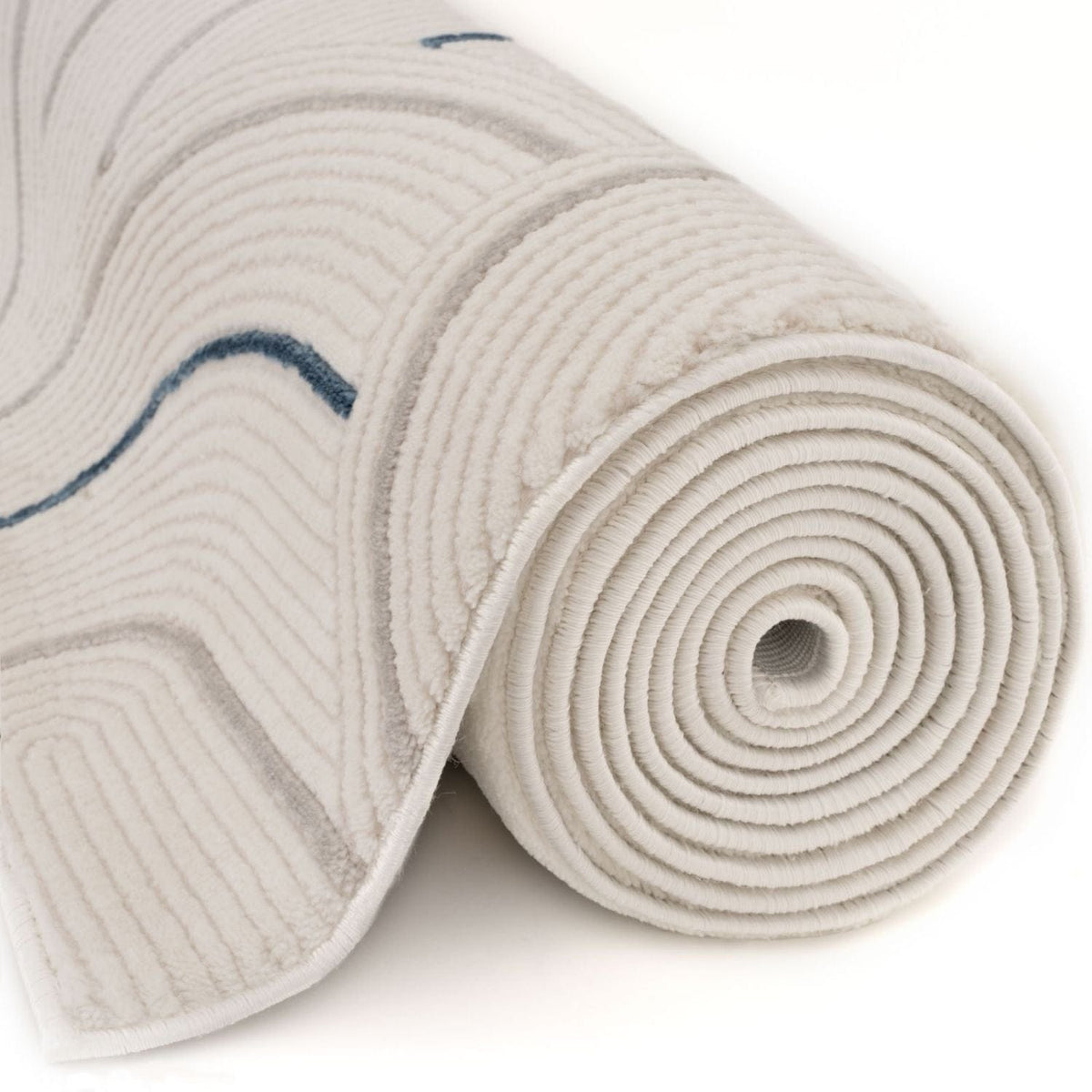 The Rugs Rugs Carmel Cream-Blue Geometric Rug | 6070 House of Isabella UK