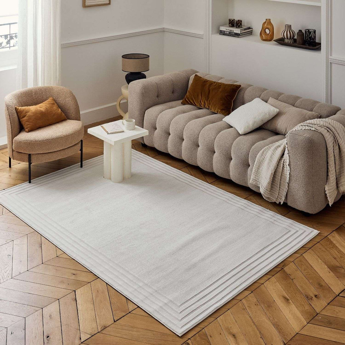 The Rugs Rugs Carmel Cream Bordered Rug | 6060 House of Isabella UK