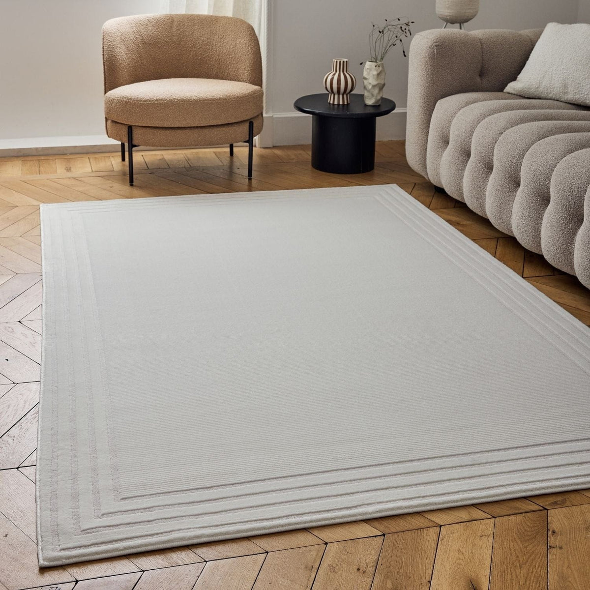 The Rugs Rugs Carmel Cream Bordered Rug | 6060 House of Isabella UK