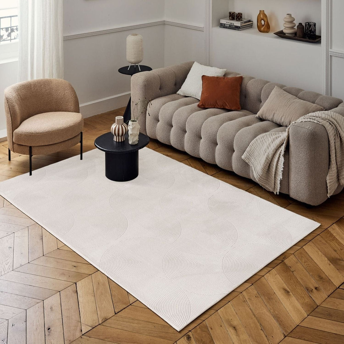 The Rugs Rugs Carmel Cream Geometric Rug | 6070 House of Isabella UK