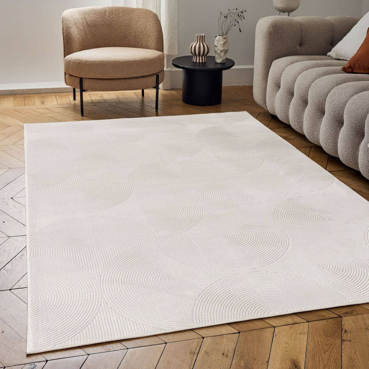 The Rugs Rugs Carmel Cream Geometric Rug | 6070 House of Isabella UK