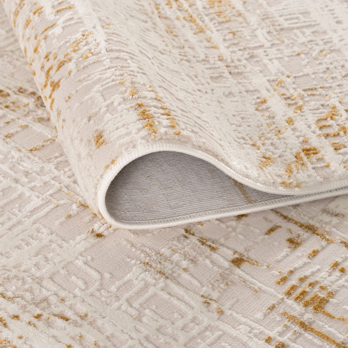 The Rugs Rugs Carmel Cream-Gold Abstract Rug | 6030 House of Isabella UK
