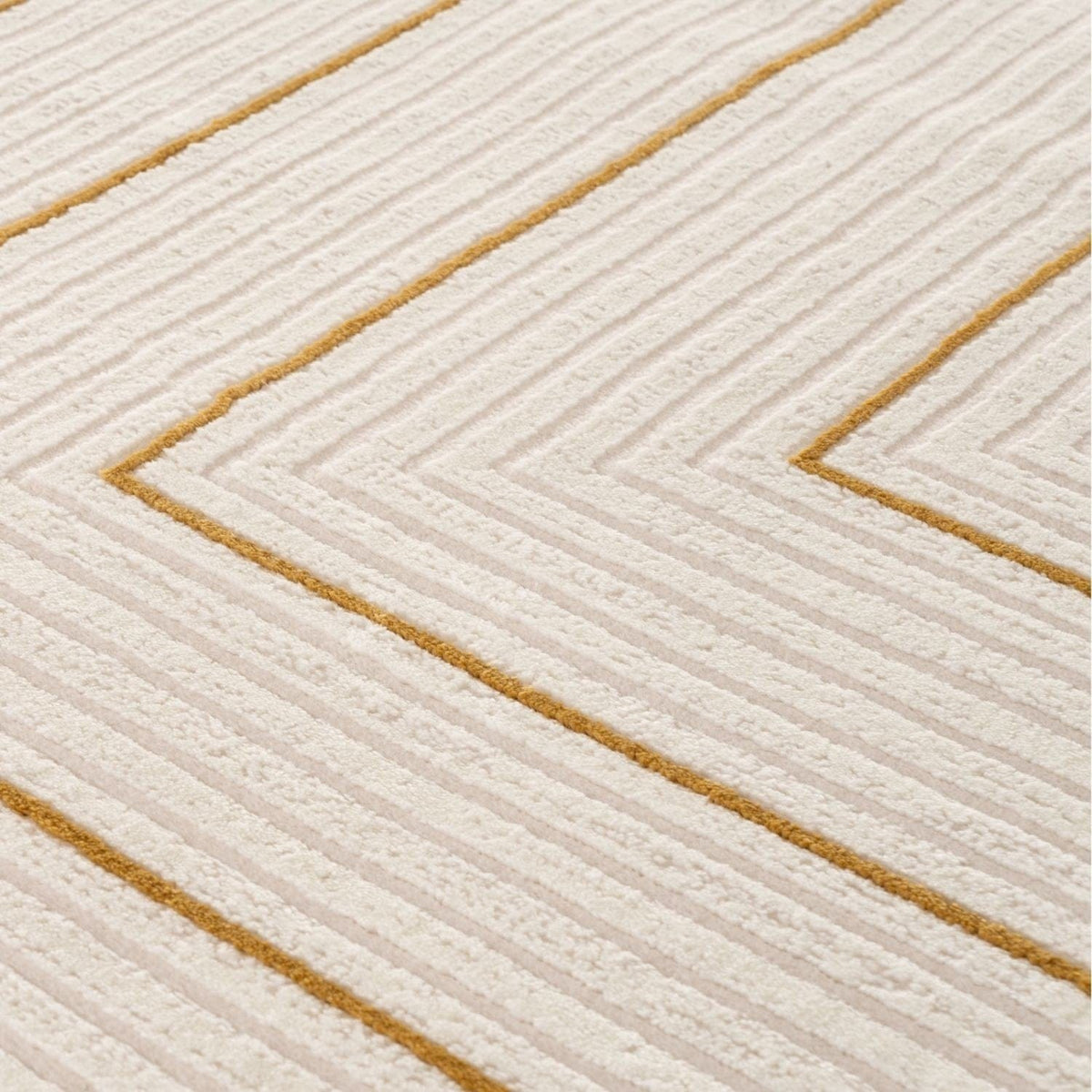 The Rugs Rugs Carmel Cream-Gold Geometric Rug | 6040 House of Isabella UK