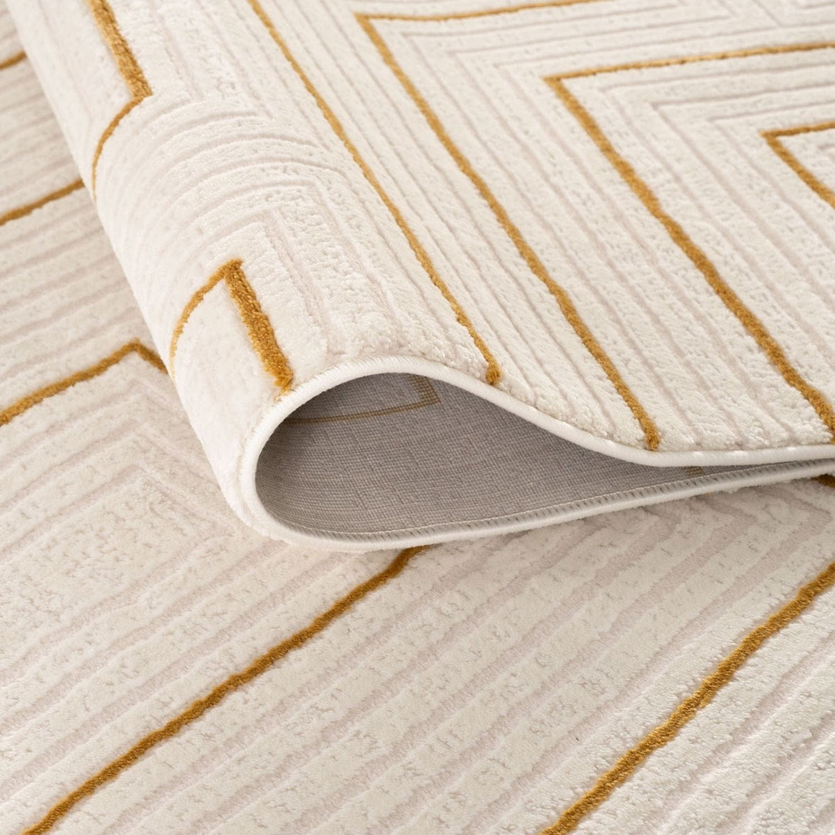 The Rugs Rugs Carmel Cream-Gold Geometric Rug | 6040 House of Isabella UK