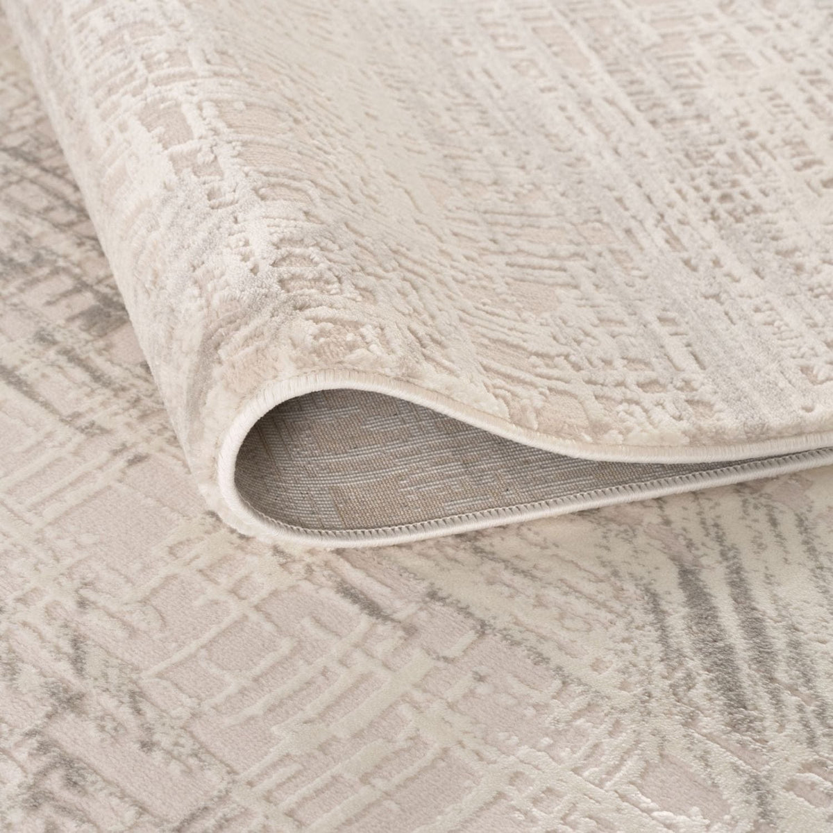 The Rugs Rugs Carmel Cream-Grey Abstract Rug | 6030 House of Isabella UK