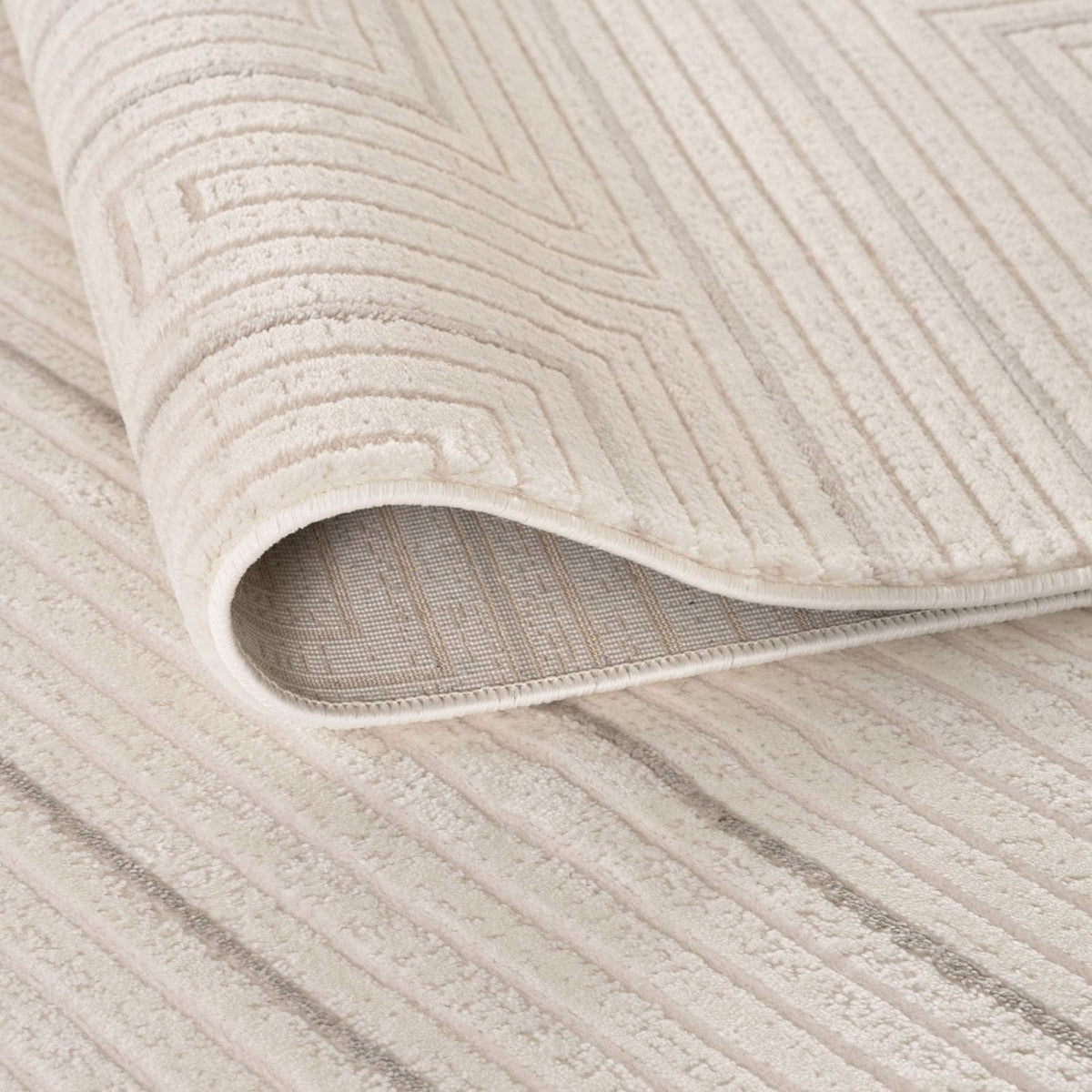The Rugs Rugs Carmel Cream-Grey Geometric Rug | 6040 House of Isabella UK