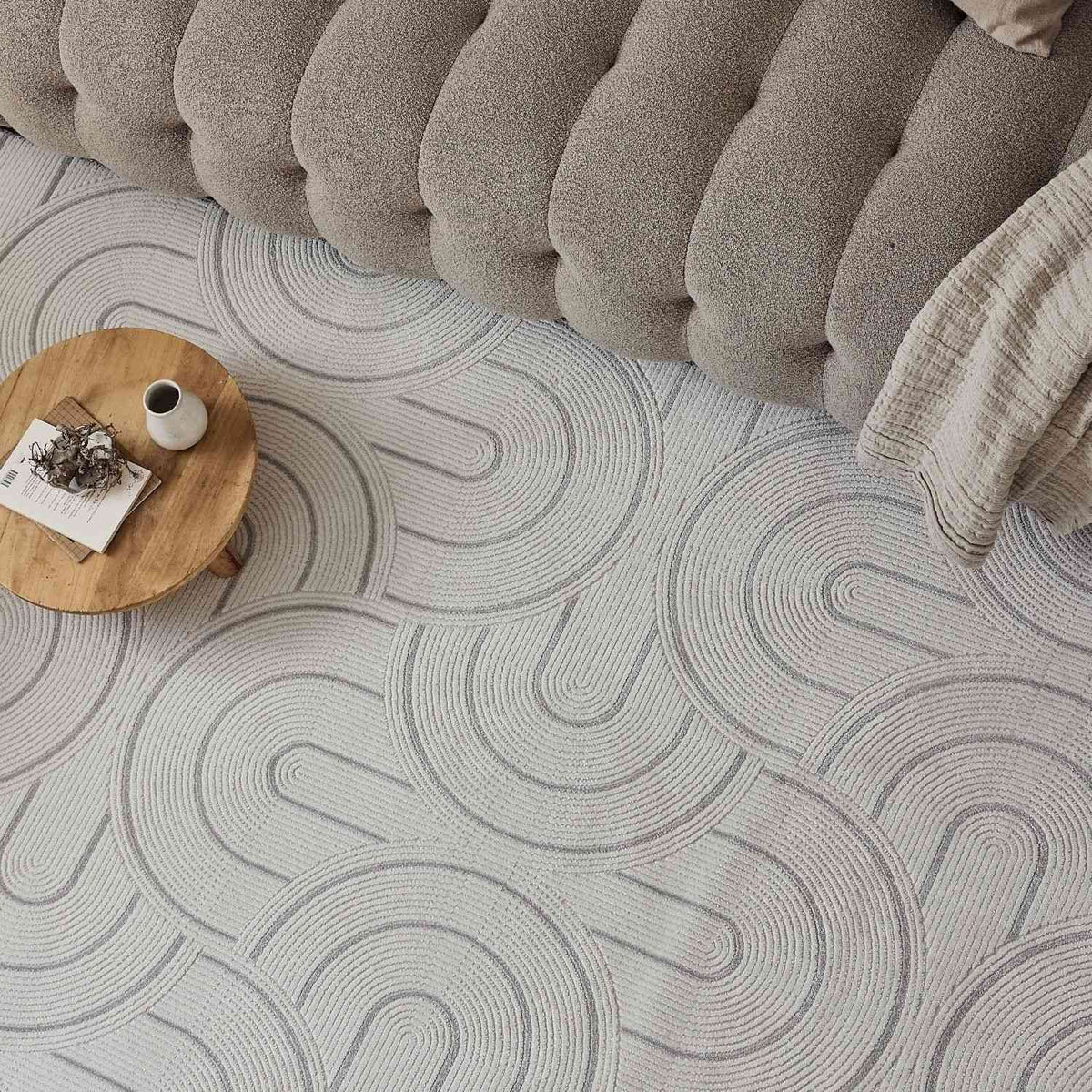 The Rugs Rugs Carmel Cream-Grey Geometric Rug | 6070 House of Isabella UK