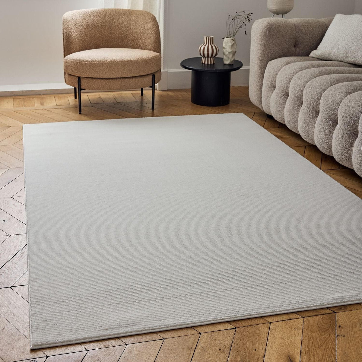 The Rugs Rugs Carmel Cream Striped Rug | 6010 House of Isabella UK