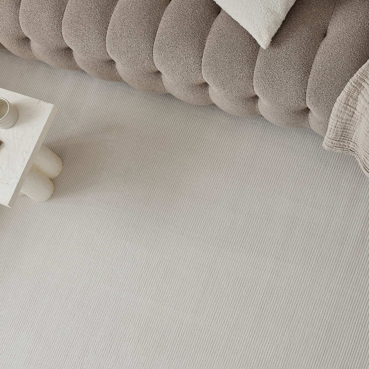 The Rugs Rugs Carmel Cream Striped Rug | 6010 House of Isabella UK