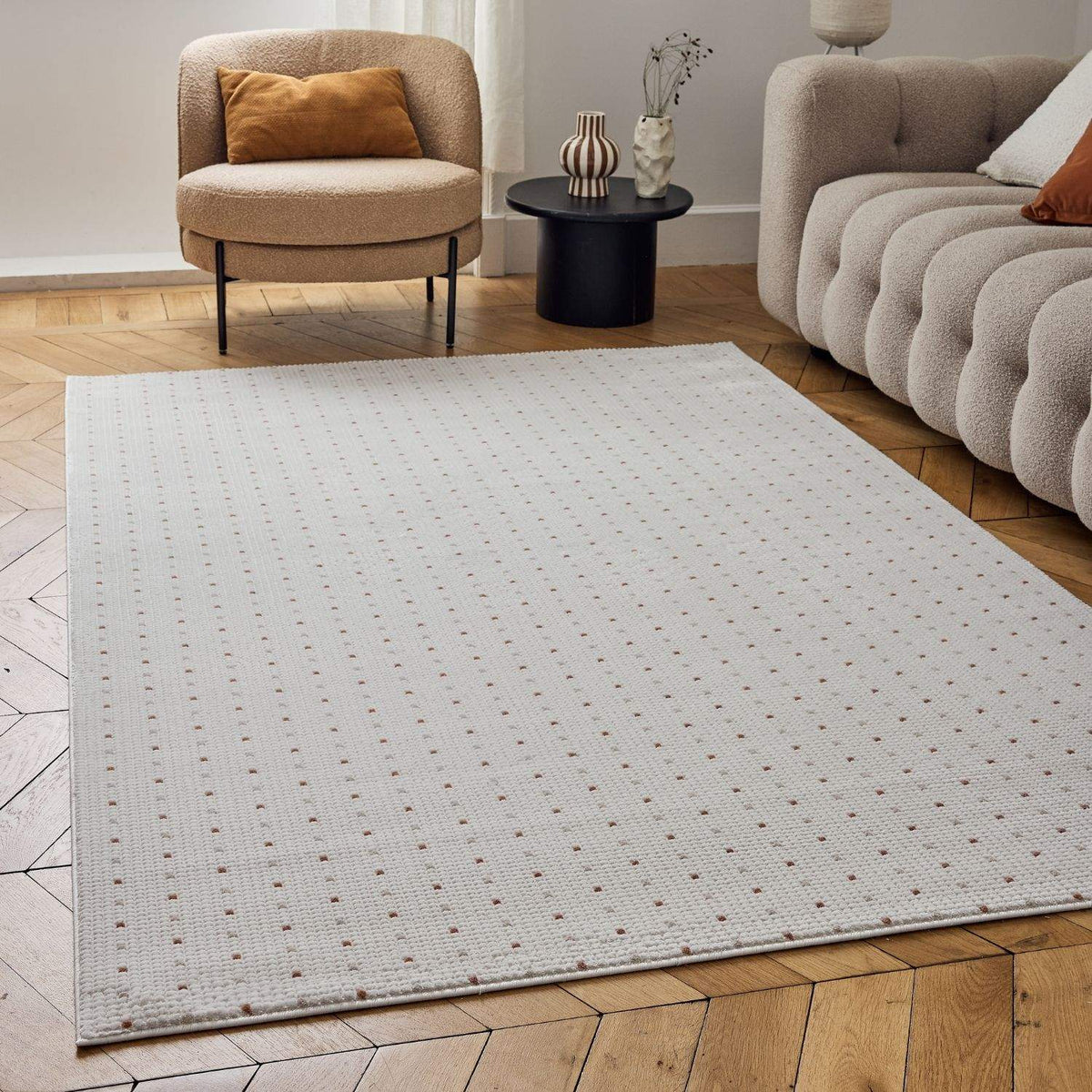 The Rugs Rugs Carmel Cream-Terra Dots Rug | 6080 House of Isabella UK