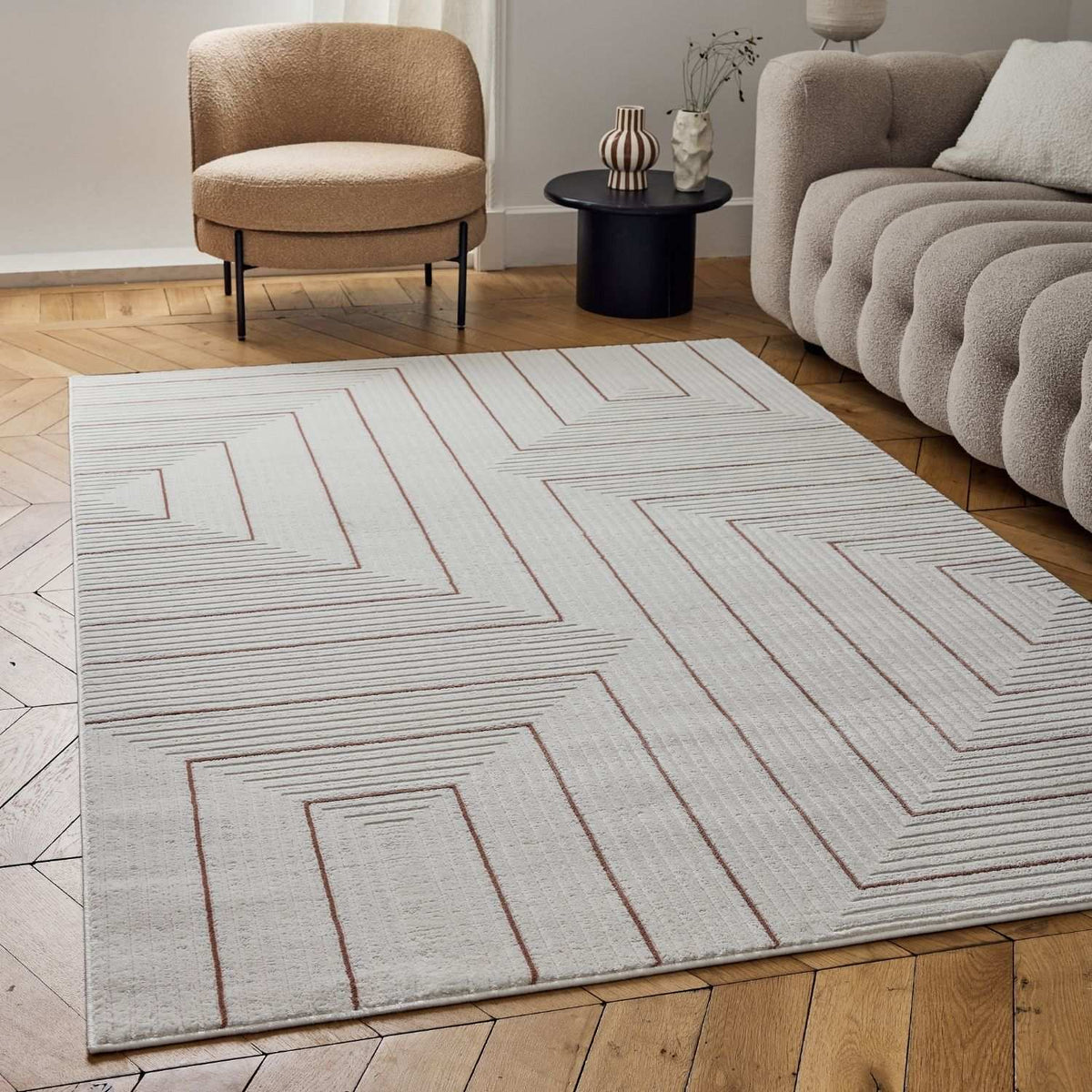 The Rugs Rugs Carmel Cream-Terra Geometric Rug | 6040 House of Isabella UK