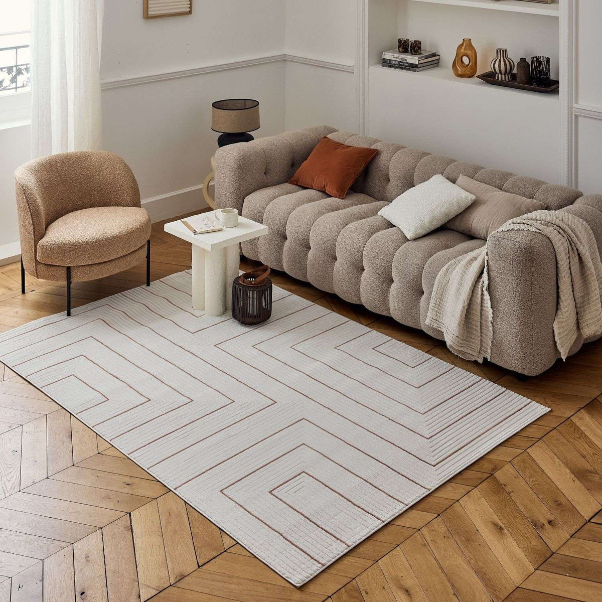 The Rugs Rugs Carmel Cream-Terra Geometric Rug | 6040 House of Isabella UK
