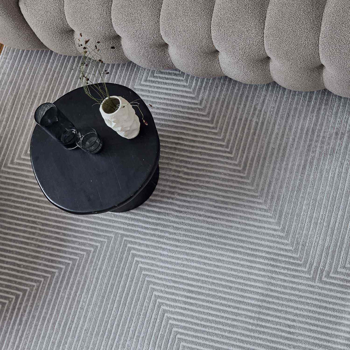 The Rugs Rugs Carmel Grey-Cream Geometric Rug | 6050 House of Isabella UK
