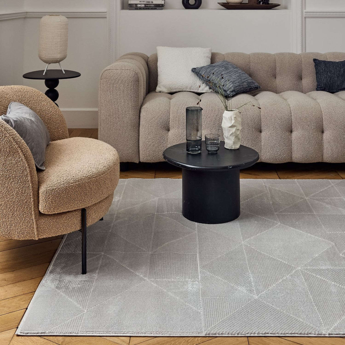 The Rugs Rugs Carmel Grey Rug Abstract | 6000 House of Isabella UK