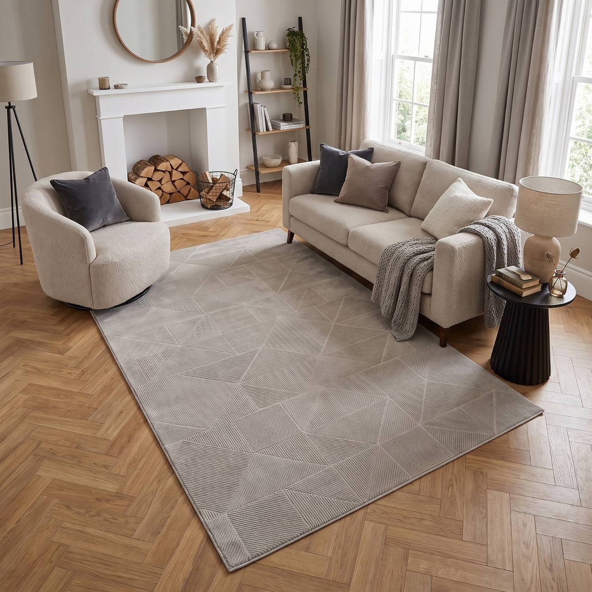 The Rugs Rugs Carmel Grey Rug Abstract | 6000 House of Isabella UK