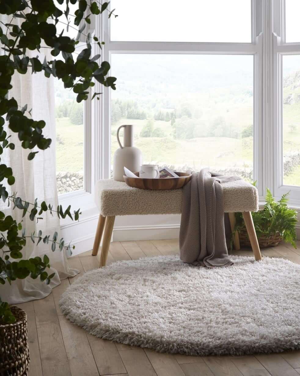 The Rugs Rugs Chicago Cream Shaggy Rug House of Isabella UK