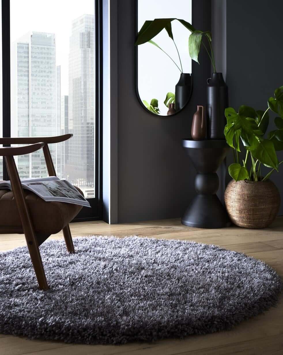 The Rugs Rugs Chicago Grey Shaggy Rug House of Isabella UK