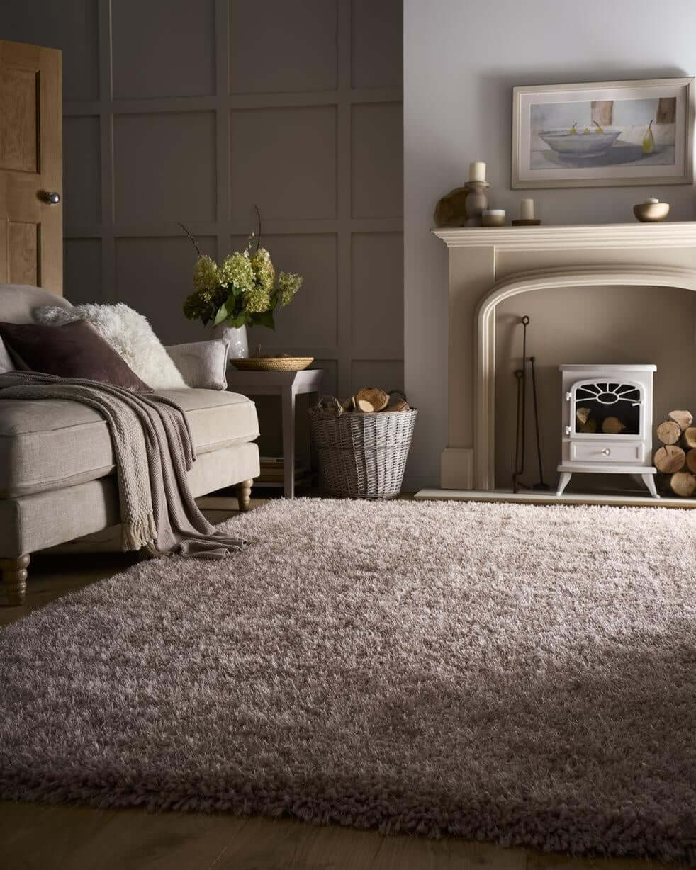 The Rugs Rugs Chicago Latte Shaggy Rug House of Isabella UK