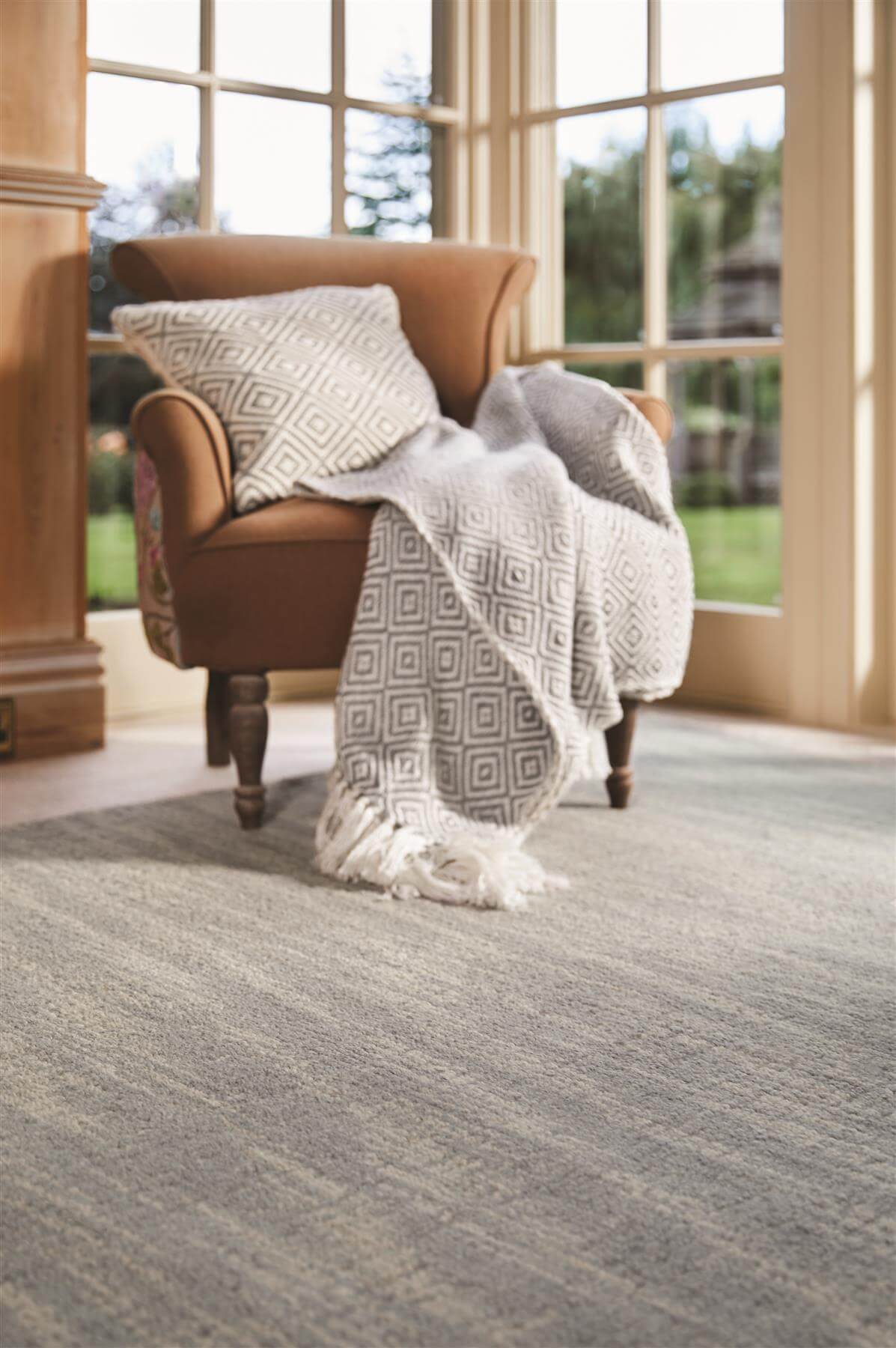 The Rugs Rugs Country Sea Mist Solid Wool Rug House of Isabella UK