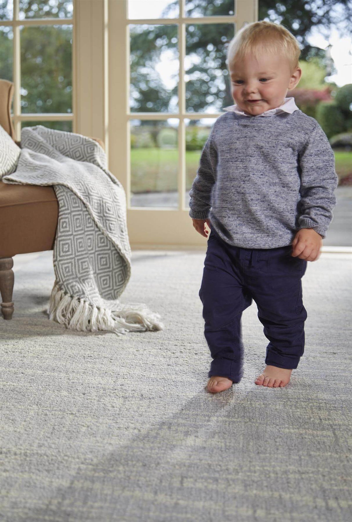 The Rugs Rugs Country Sea Mist Solid Wool Rug House of Isabella UK