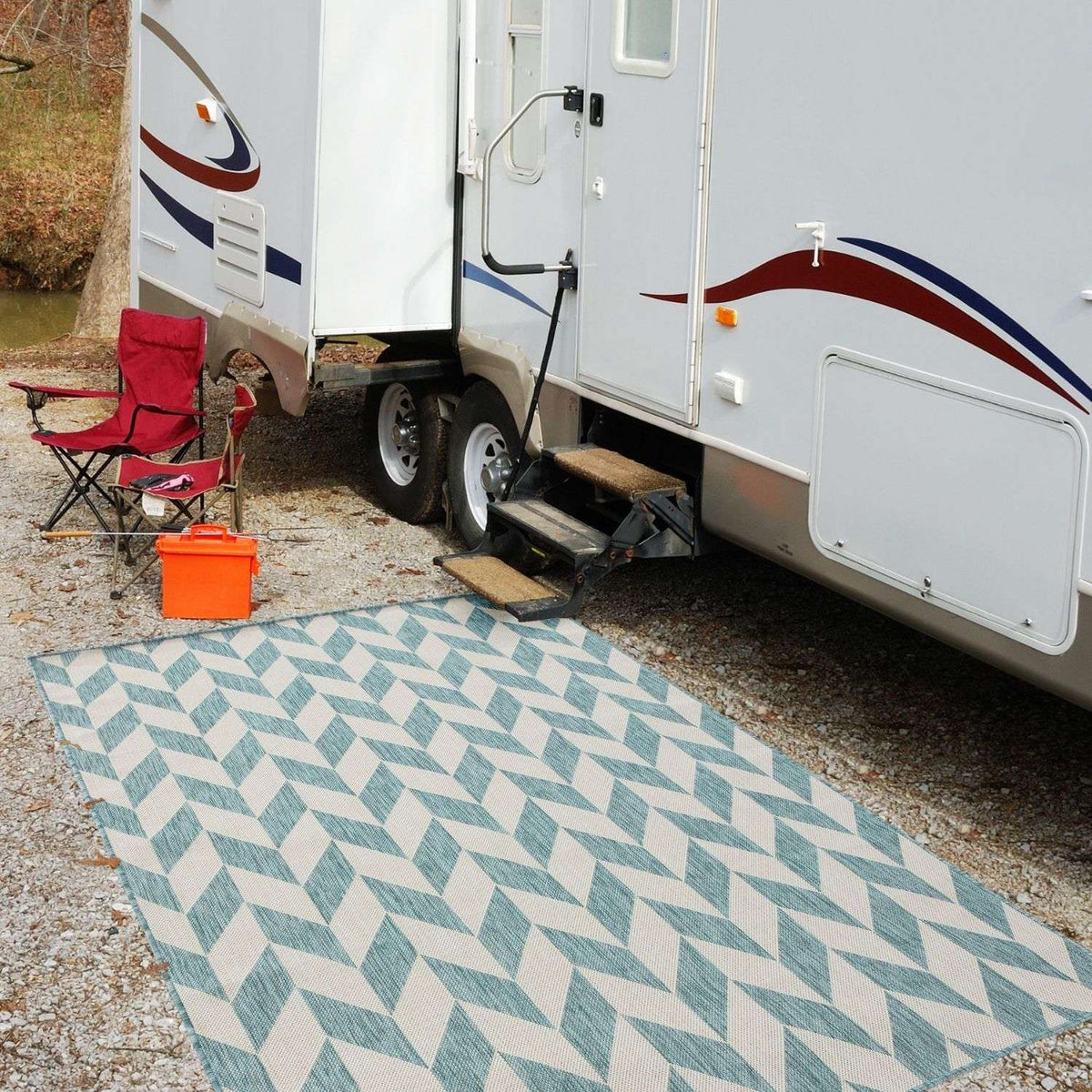 The Rugs Rugs Ecology Outdoor Rug Aqua | 600Aq House of Isabella UK