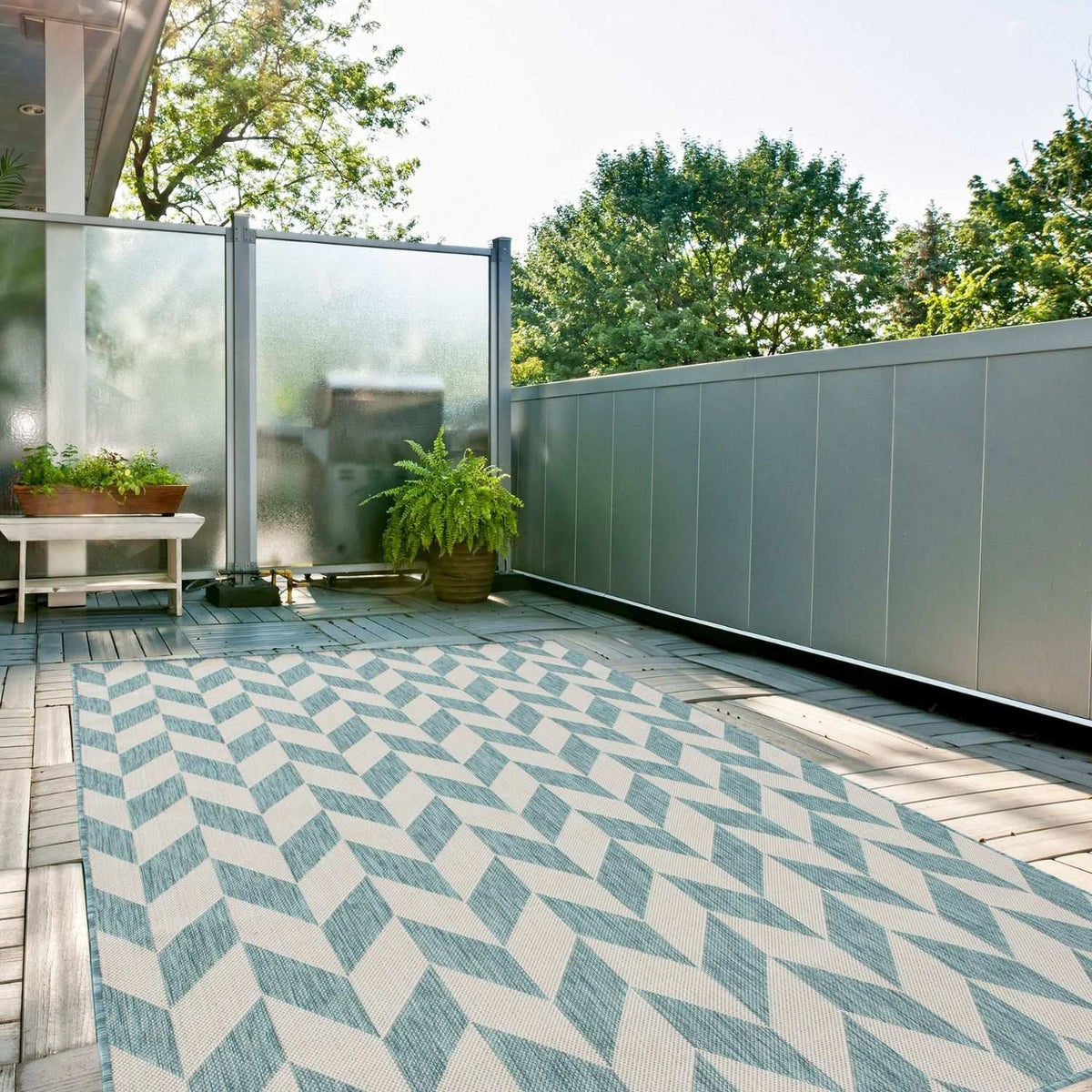 The Rugs Rugs Ecology Outdoor Rug Aqua | 600Aq House of Isabella UK