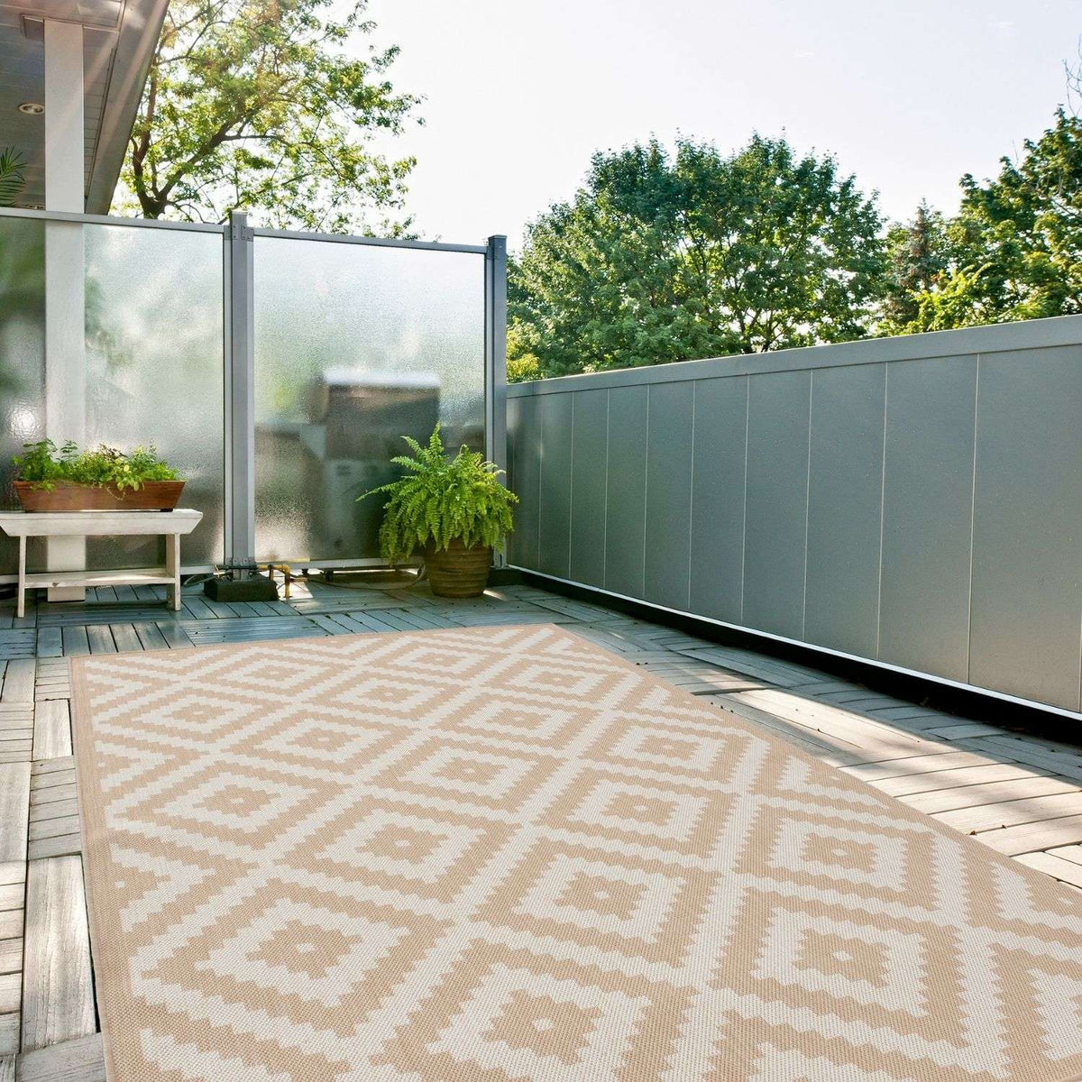 The Rugs Rugs Ecology Outdoor Rug Beige | 100b House of Isabella UK