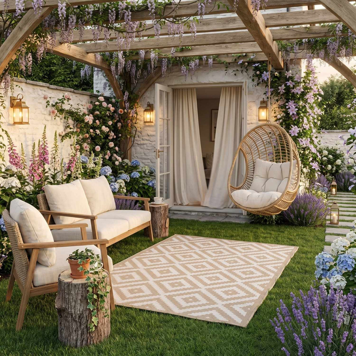 The Rugs Rugs Ecology Outdoor Rug Beige | 100b House of Isabella UK