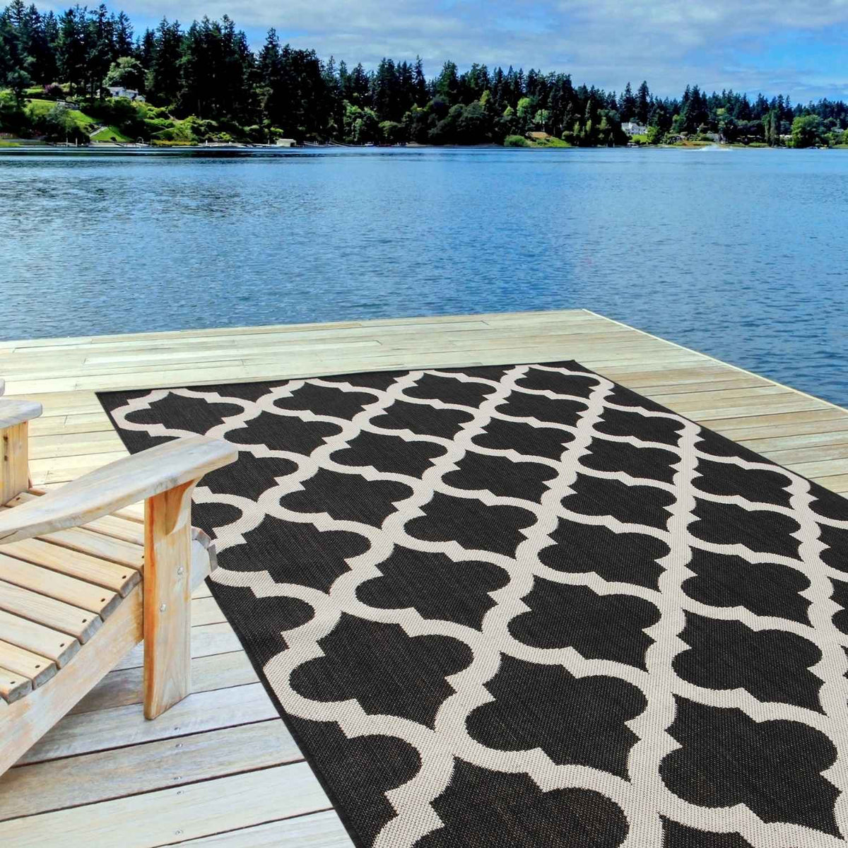 The Rugs Rugs Ecology Outdoor Rug Black | 400B House of Isabella UK