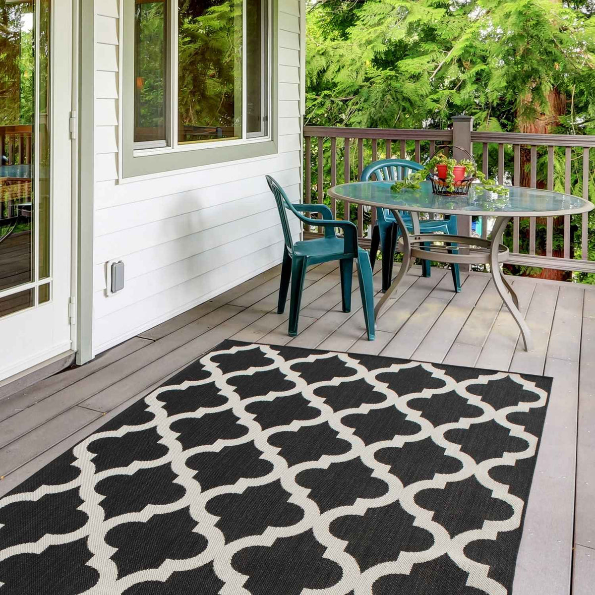 The Rugs Rugs Ecology Outdoor Rug Black | 400B House of Isabella UK