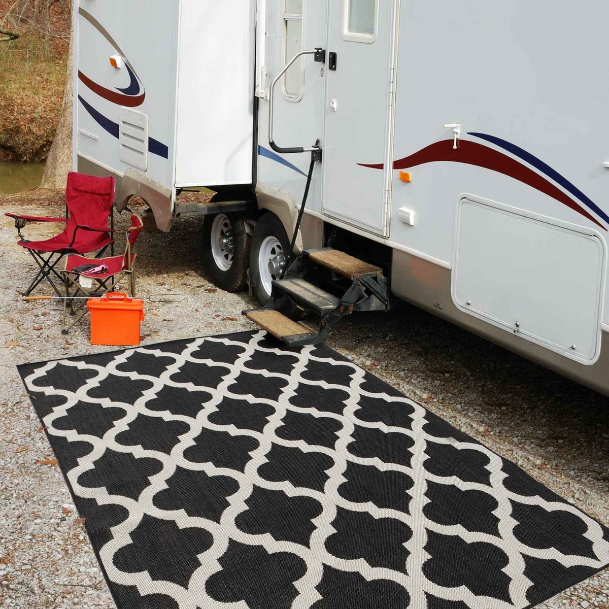 The Rugs Rugs Ecology Outdoor Rug Black | 400B House of Isabella UK