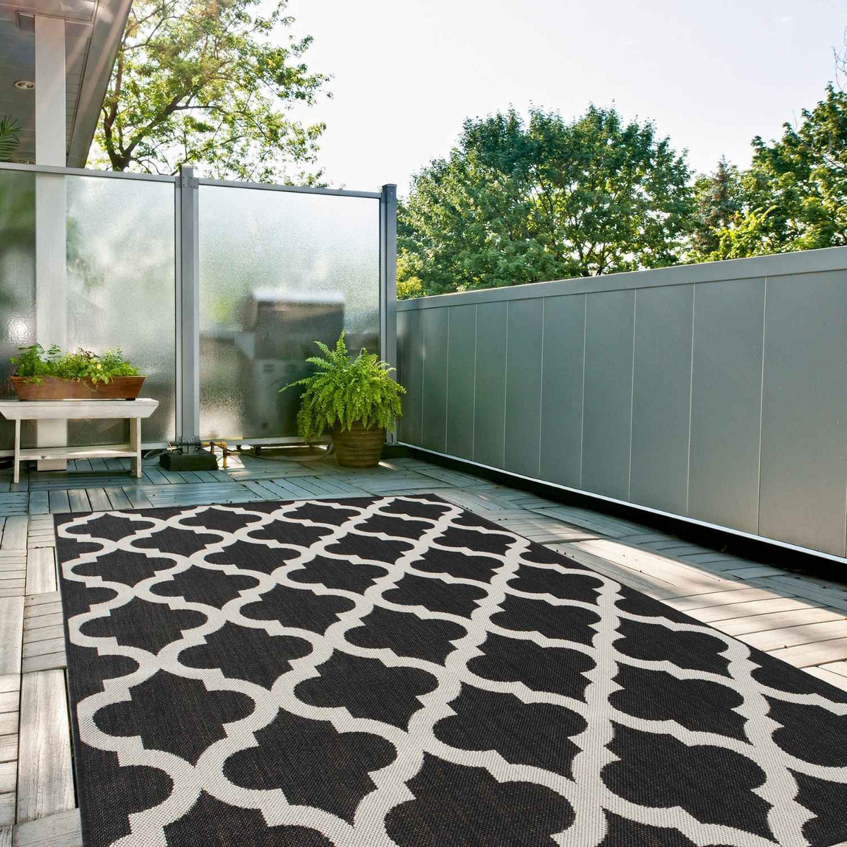 The Rugs Rugs Ecology Outdoor Rug Black | 400B House of Isabella UK