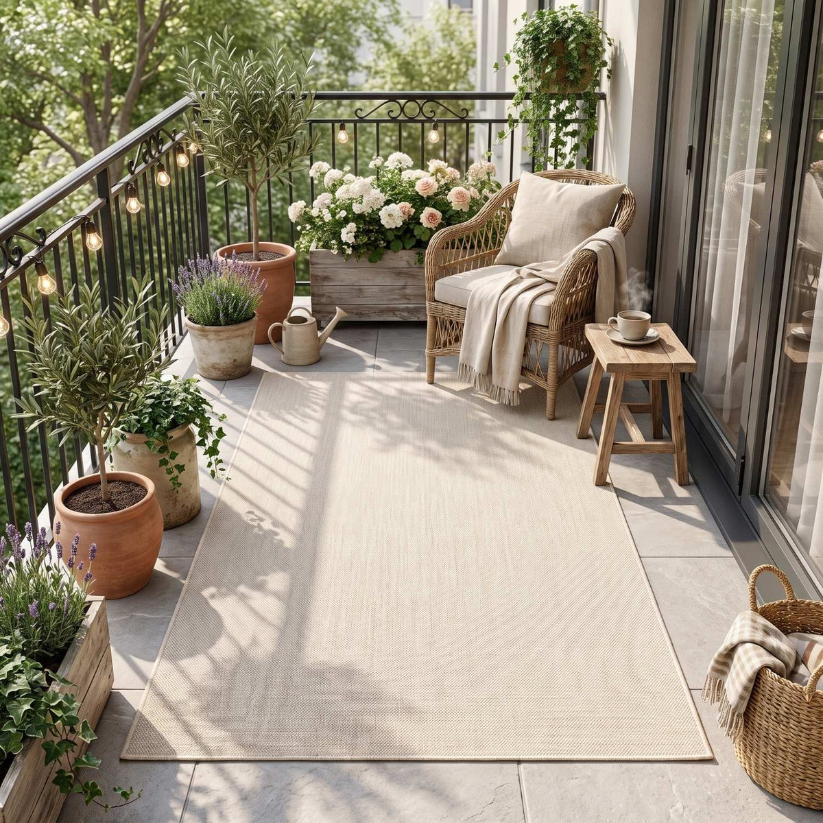 The Rugs Rugs Ecology Outdoor Rug Cream | 500c House of Isabella UK