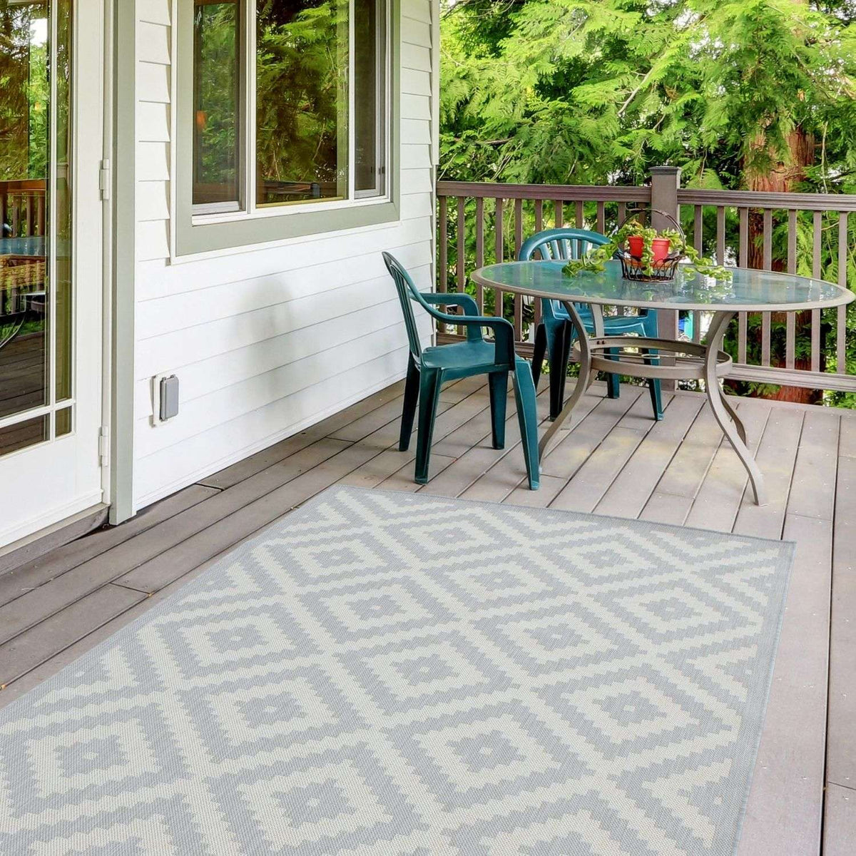 The Rugs Rugs Ecology Outdoor Rug Grey | 100g House of Isabella UK
