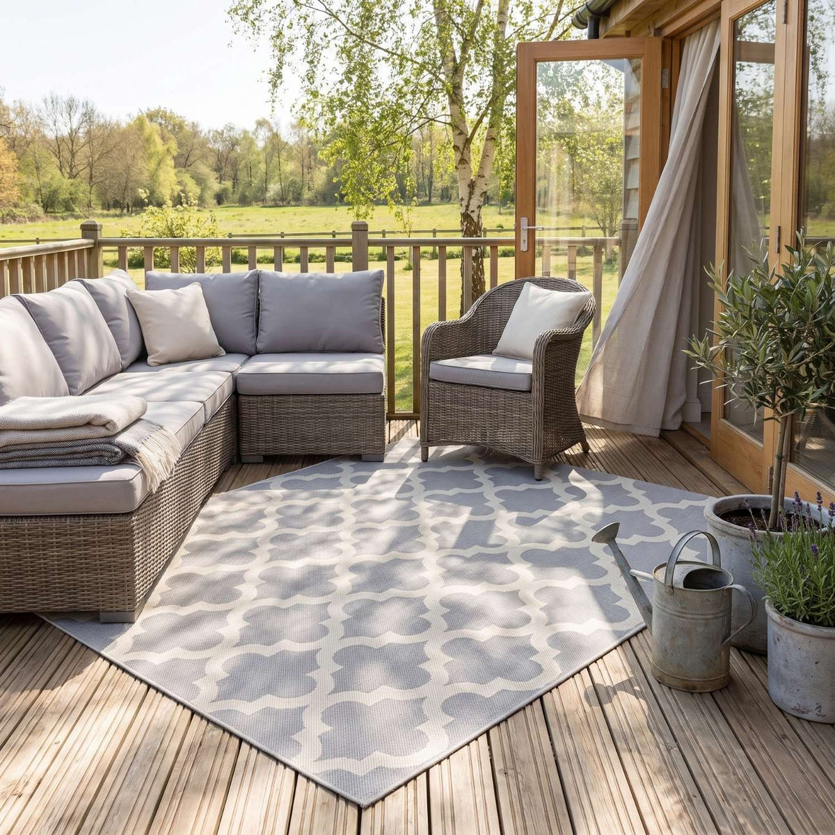 The Rugs Rugs Ecology Outdoor Rug Grey | 400g House of Isabella UK