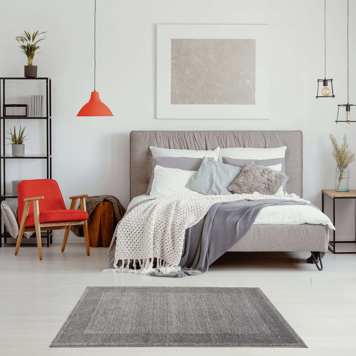 The Rugs Rugs Ephesus Modern Grey Rugs | 7437G House of Isabella UK
