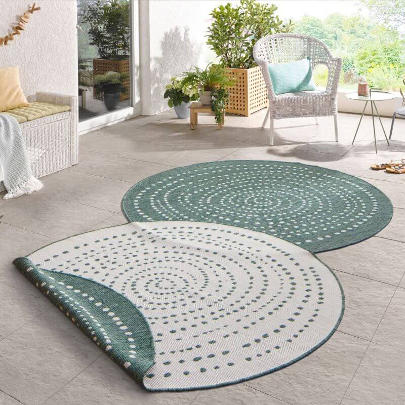 The Rugs Rugs Indoor Outdoor Bali Reversible Round Rug House of Isabella UK