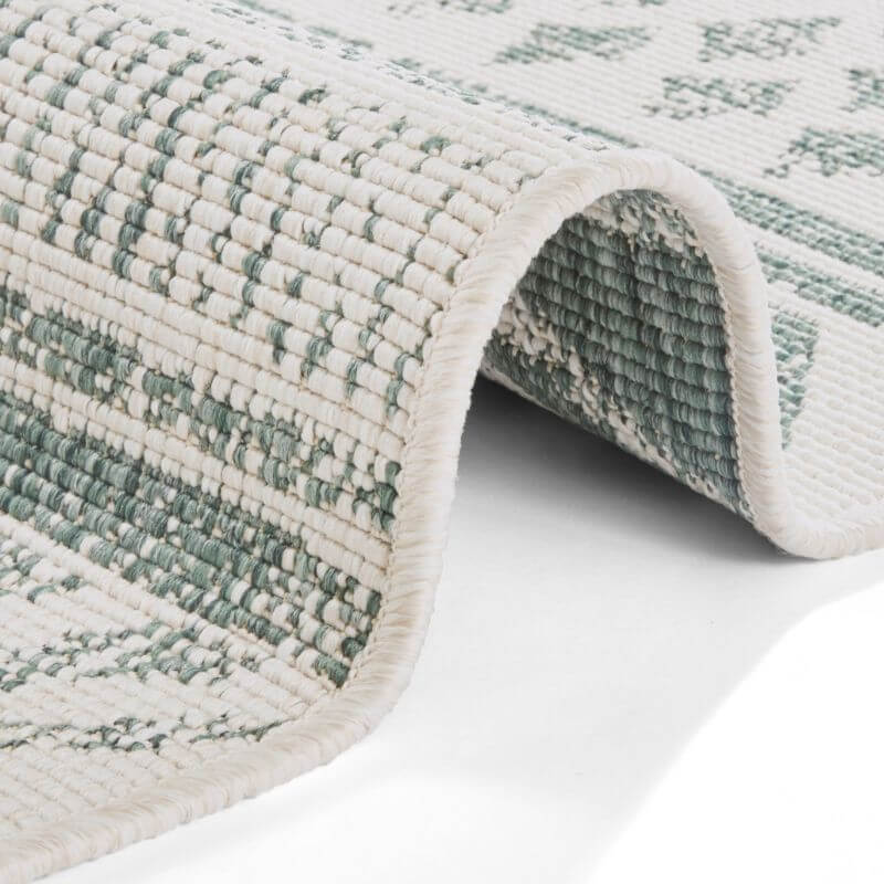 The Rugs Rugs Indoor-Outdoor Reversible Geometric Green Rug House of Isabella UK