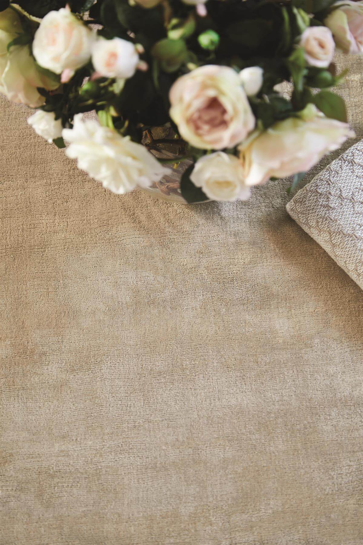 The Rugs Rugs Karma Mink Solid Luxury Viscose Rug House of Isabella UK