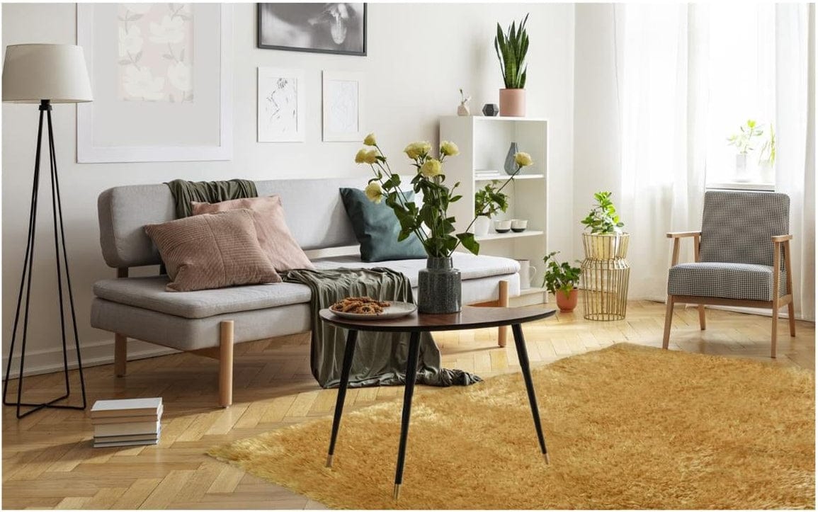 The Rugs Rugs Lagom Ochre Shaggy Rug House of Isabella UK