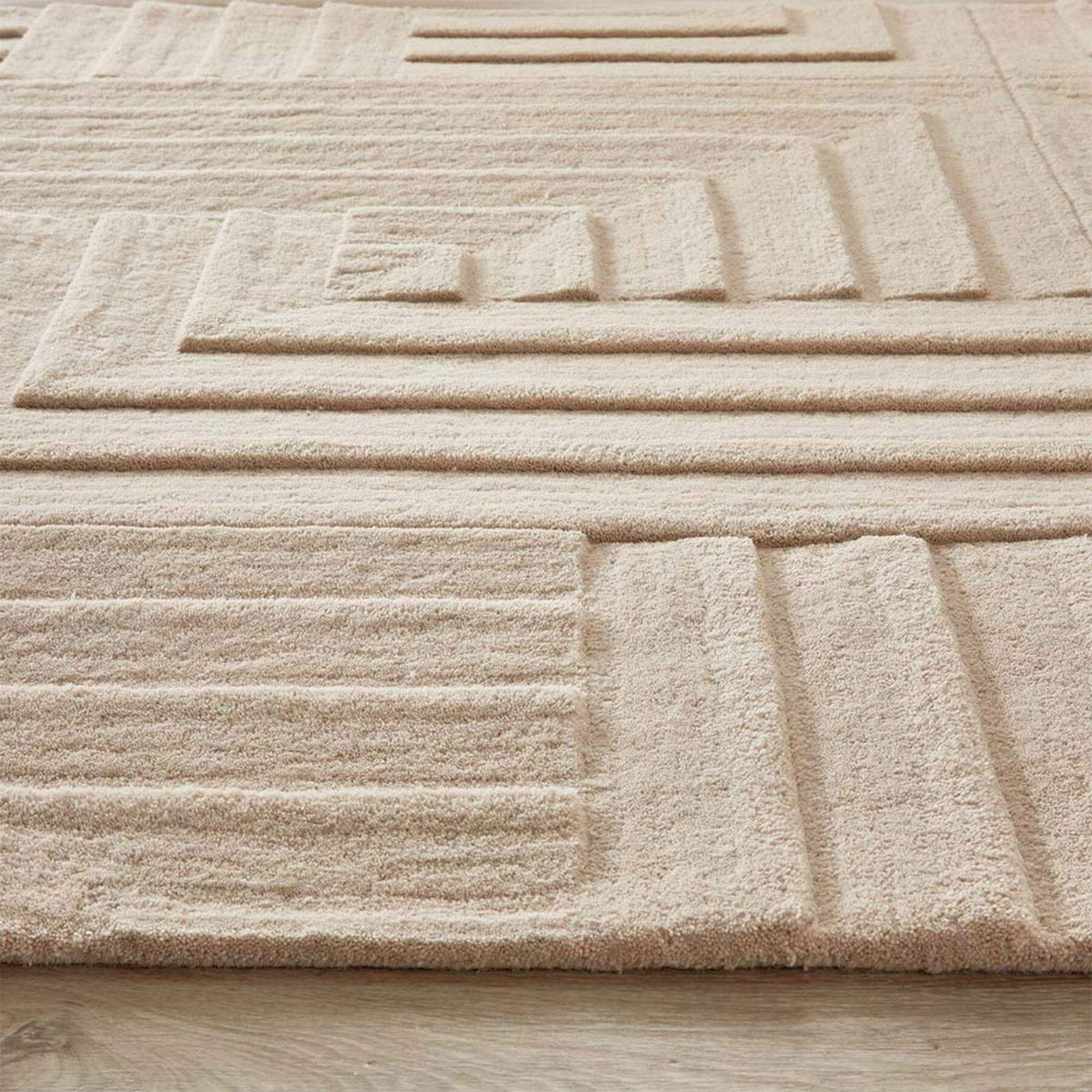 The Rugs Rugs Maze Grey Geometric Wool Rug House of Isabella UK