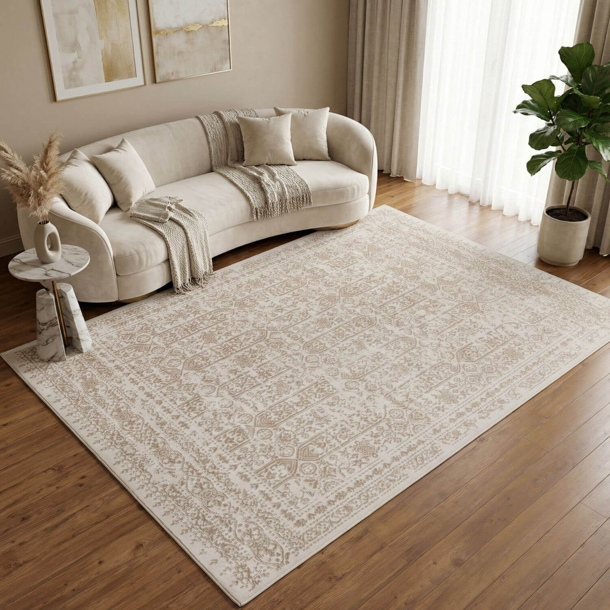 The Rugs Rugs Montana Cream and Beige Rug | 3716CB House of Isabella UK