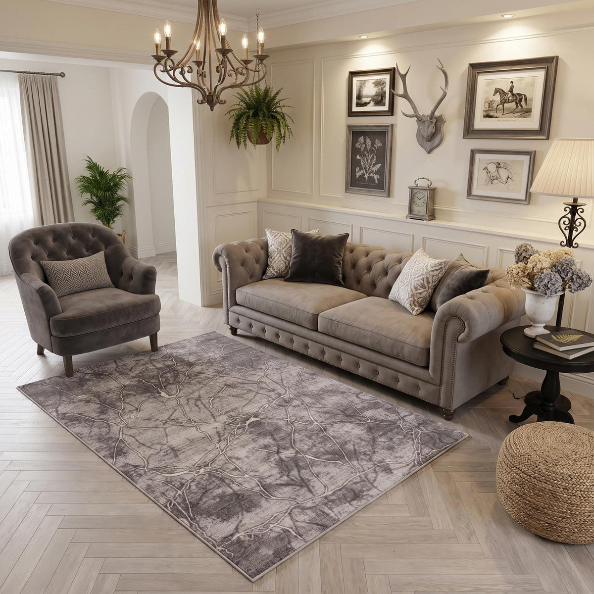 The Rugs Rugs Montana Modern Dark Grey Rugs | 3740DG House of Isabella UK